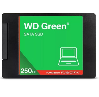 כונן אחסון פלאש 2.5 אינץ' ווסטרן דיגיטל Western Digital WDS250G5G0A-00CPT0 Green SATA SSD 2.5 Inch 7mm 250GB 545MB/s Read 